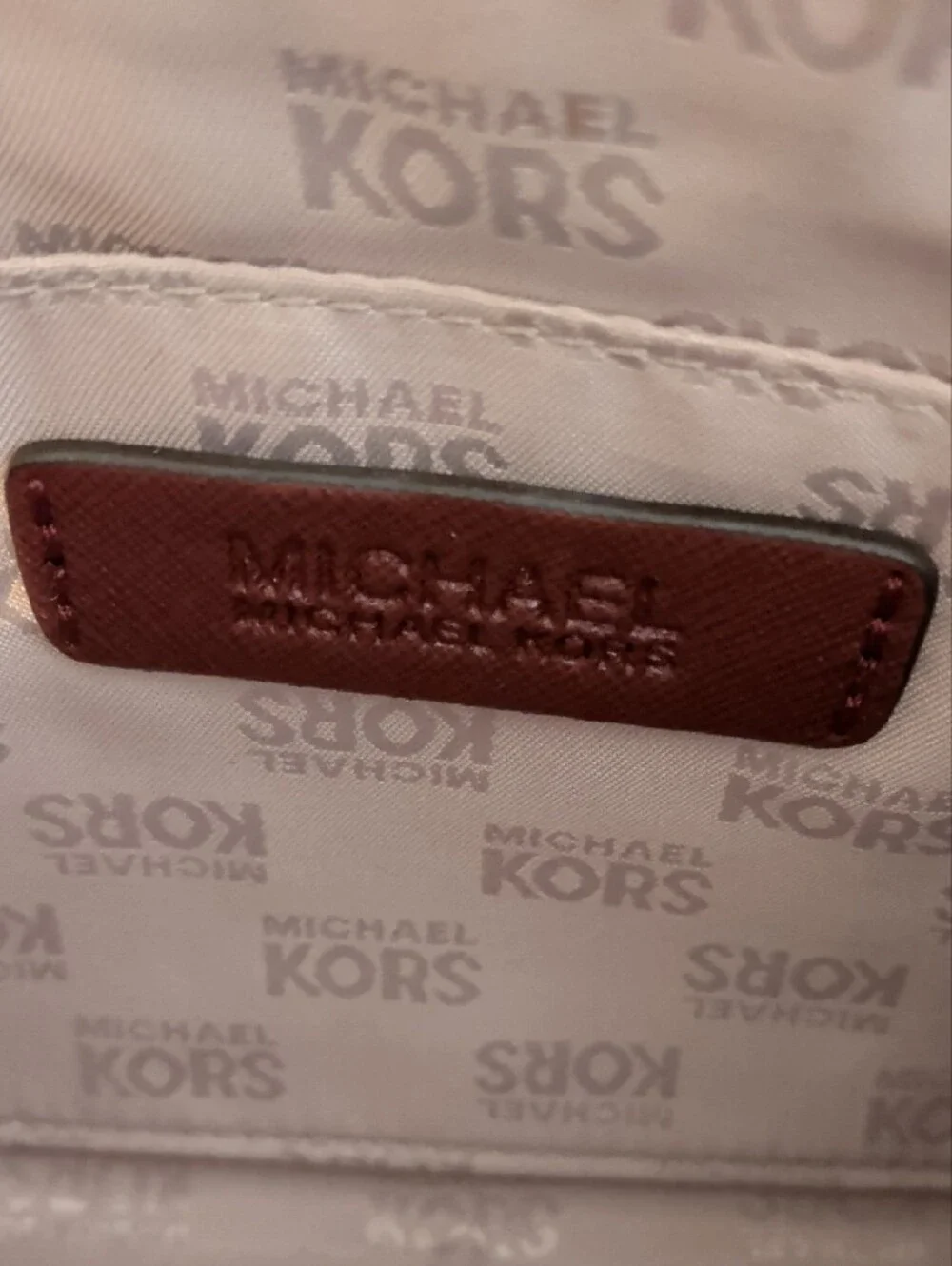 Michael Kors Red Leather Studded Wristlet